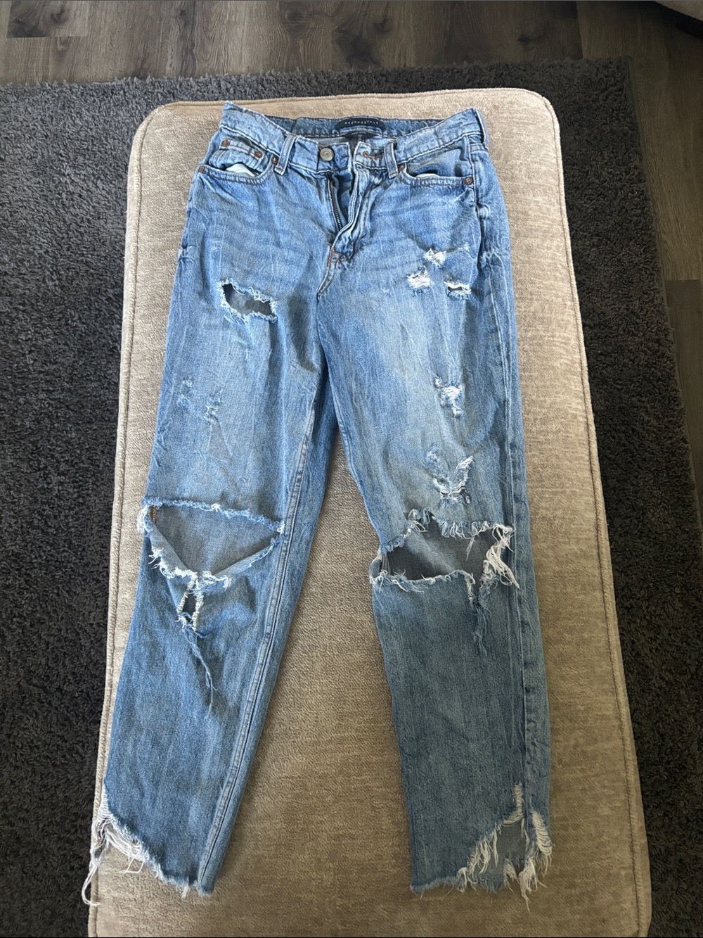 Aeropostale Distressed Mom Jean